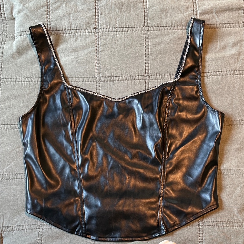 Rue21 Glossy Black Camisole